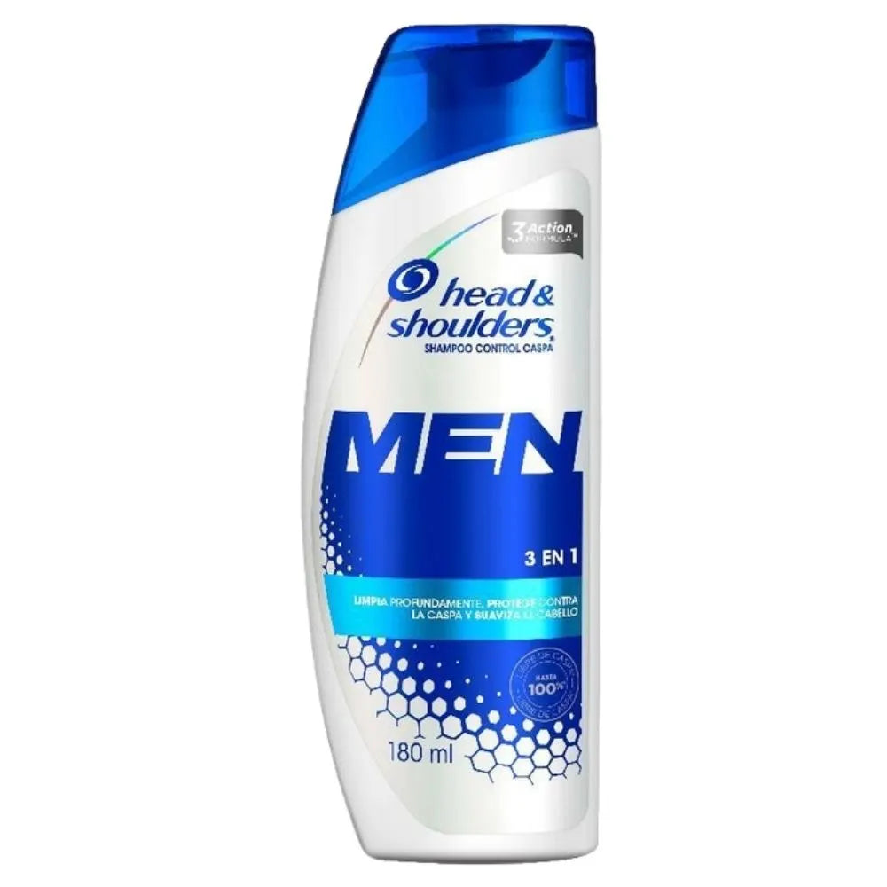 SHAMPOO HEAD & SHOULDERS MEN 3 EN 1 180 ML