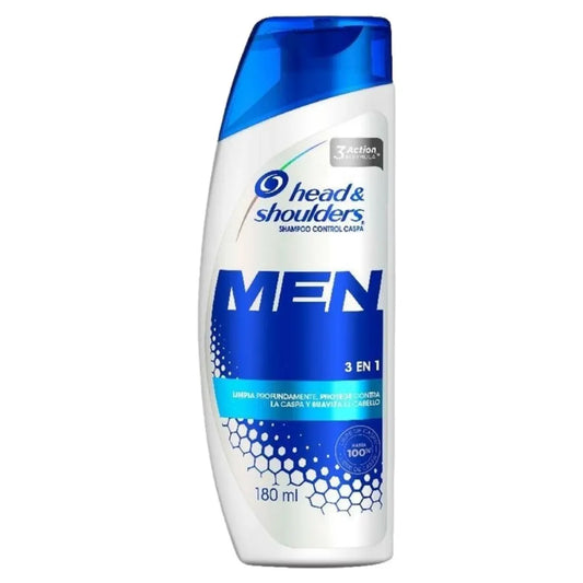 SHAMPOO HEAD & SHOULDERS MEN 3 EN 1 180 ML