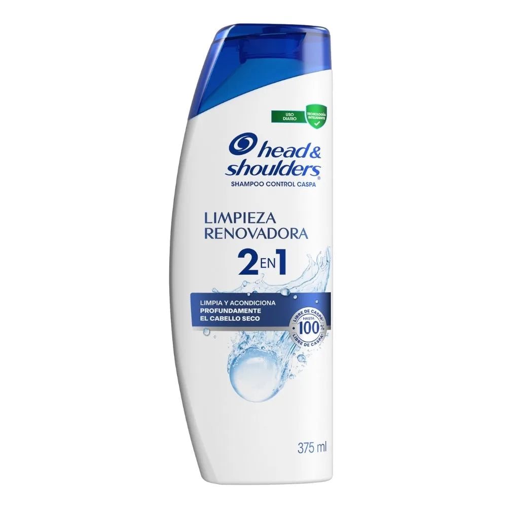 SHAMPOO HEAD & SHOULDERS LIMPIEZA RENOVADORA 2 EN 1 375 ML