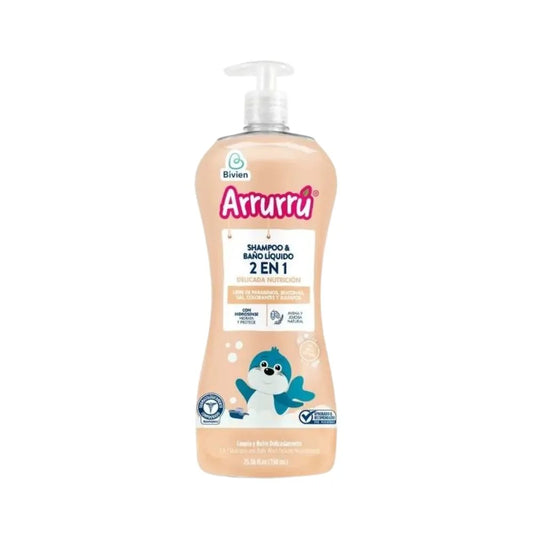 SHAMPOO Y BAÑO LÍQUIDO DELICADA NUTRICIÓN ARRURRÚ 750 ML