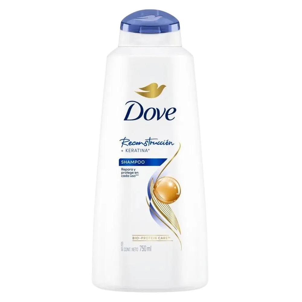 SHAMPOO DOVE RECONSTRUCCIÓN + KERATINA 750 ML