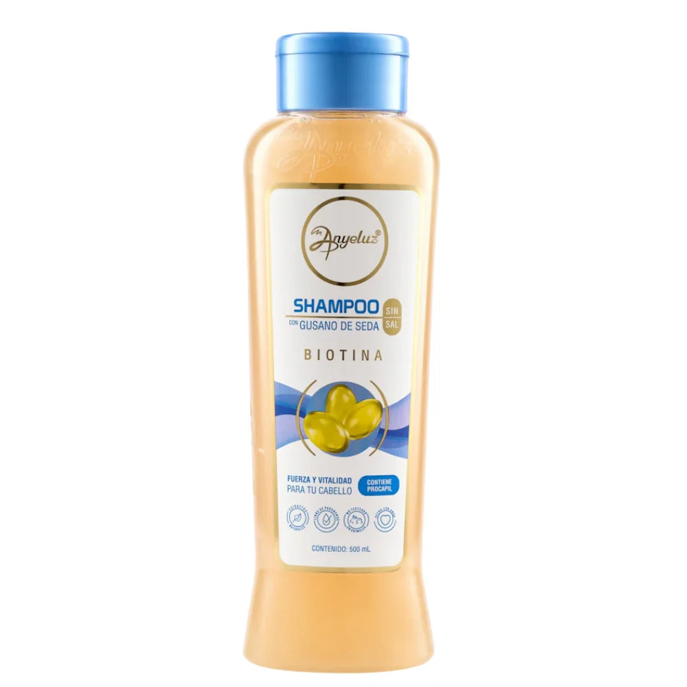 SHAMPOO CON GUSANO DE SEDA ANYELUZ 500 ML