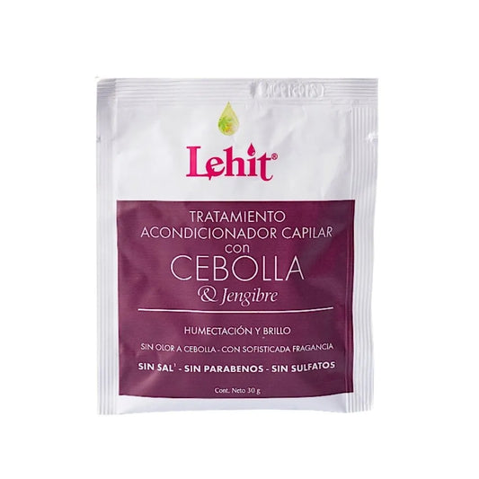 TRATAMIENTO CAPILAR CON CEBOLLA Y JENGIBRE LEHIT SOBRE 30 G